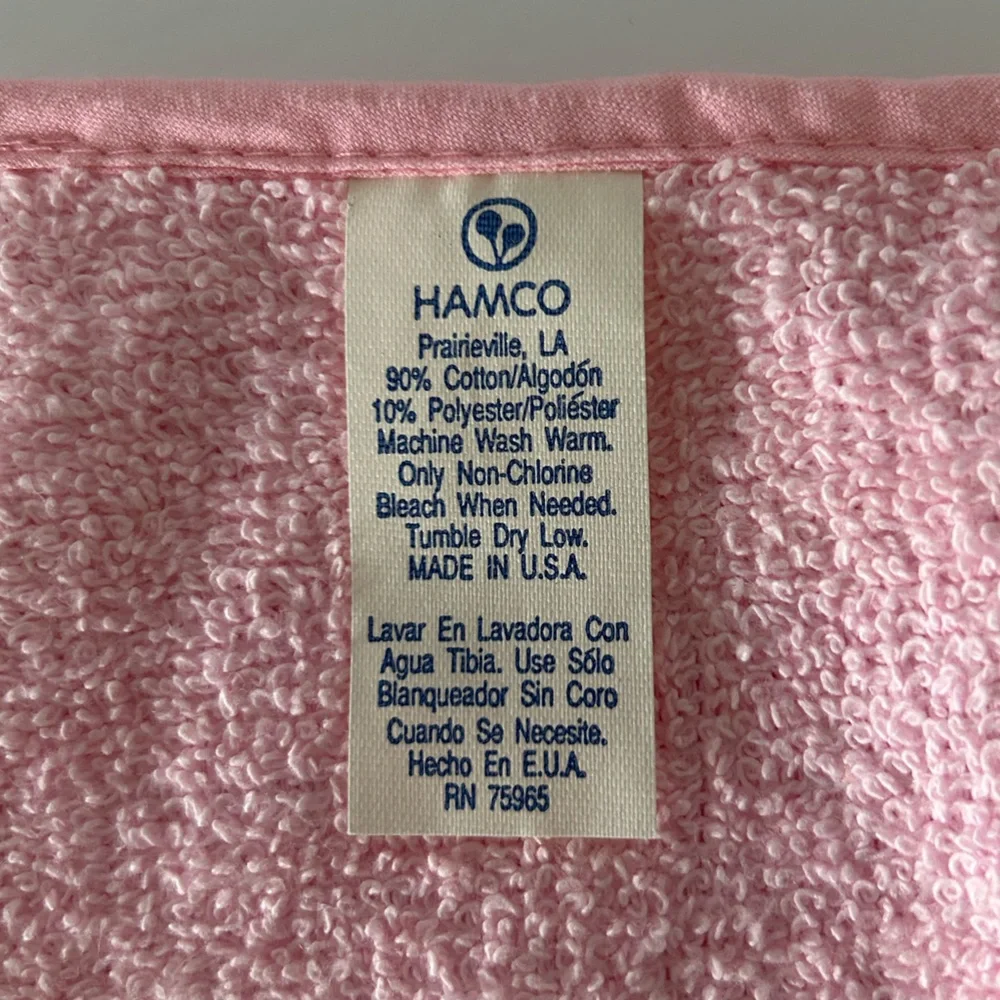 🦋 5/$25 - Hamco Baby Bib and Burp Cloth Set Embroidered Bunny Vintage 90’s